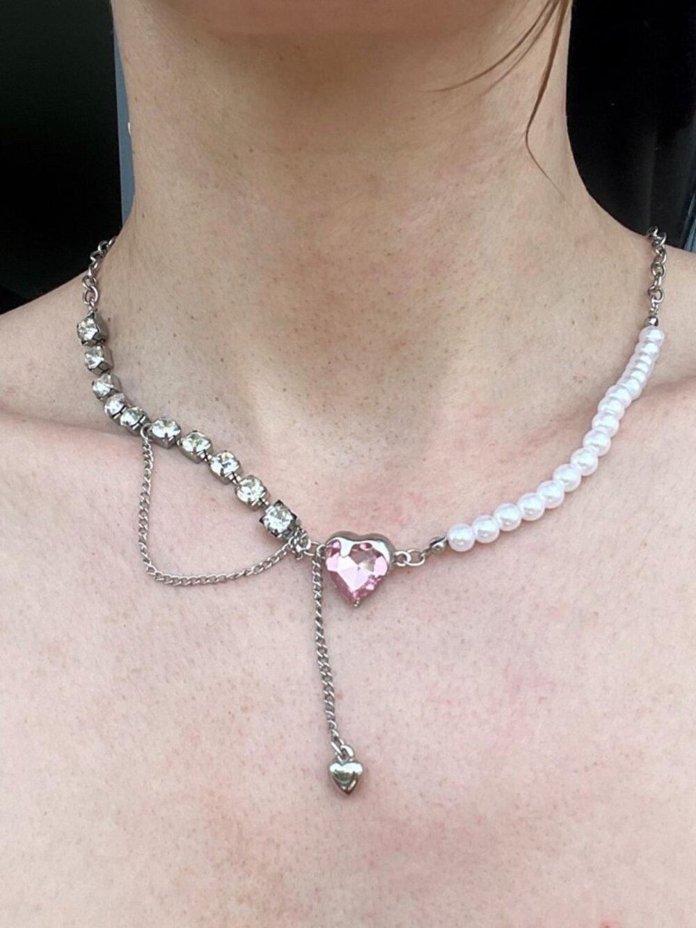 Pink Heart Necklace